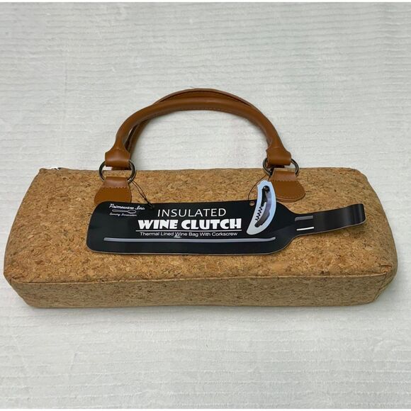 NWT Insulated Cork Wine Clutch - Picture 2 of 6